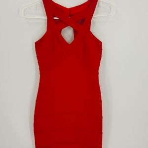 Symetric red dress